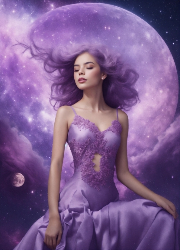 Purple, Flash Photography, Violet, Dress, Pink, Mythical Creature