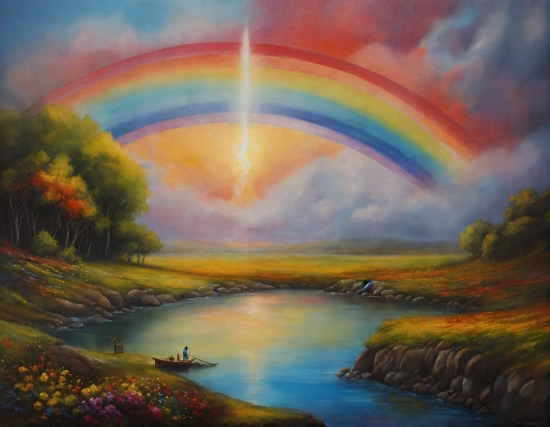 Rainbow, Cloud, Water, Sky, Plant, Ecoregion
