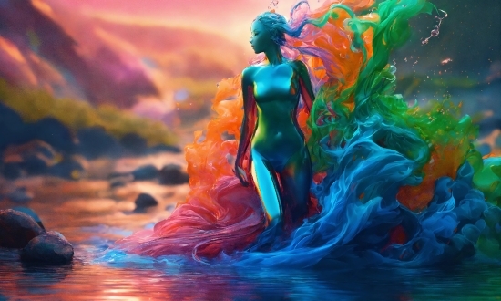 Stock Background, Water, Nature, People In Nature, Paint, Painting