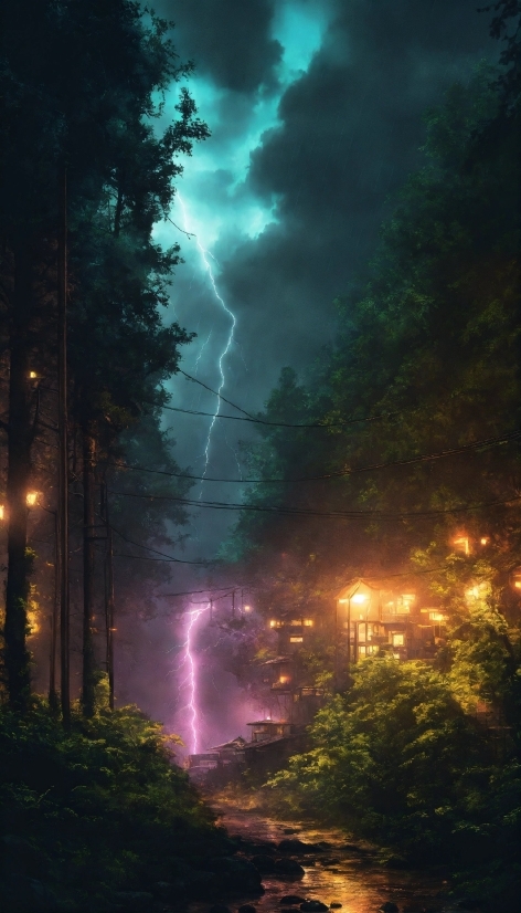 Temple Green Screen Video Download, Cloud, Lightning, Atmosphere, Sky, Thunder