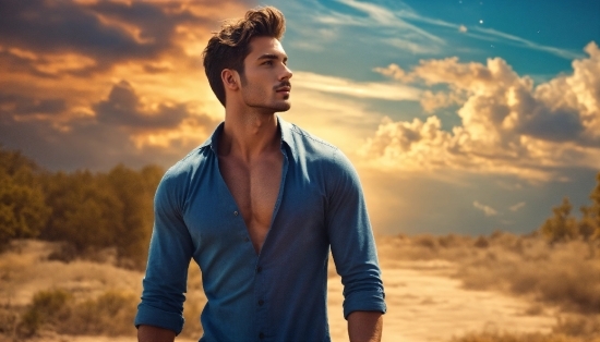 Triple Monitor Background, Cloud, Sky, People In Nature, Dress Shirt, Human