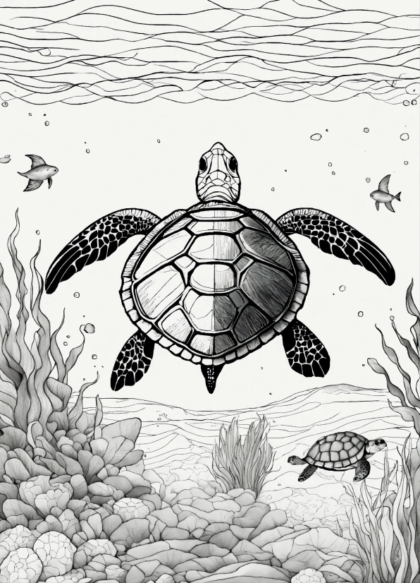 Vertebrate, Reptile, Turtle, Organism, Tortoise, Illustration