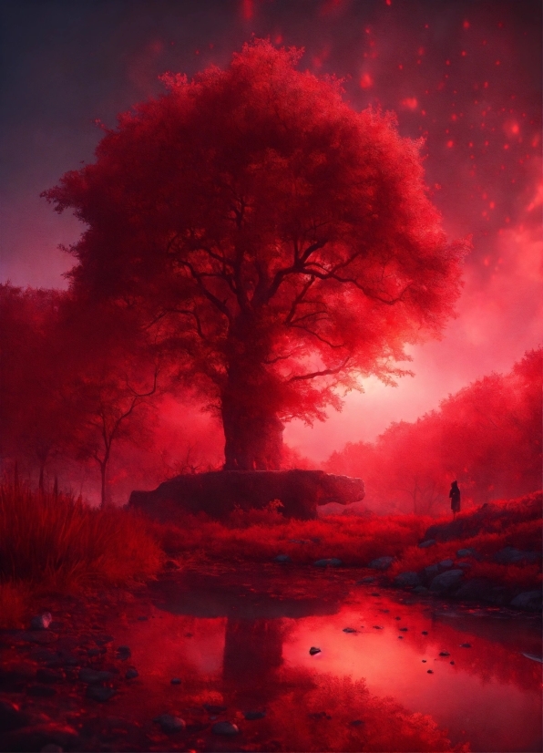 Wallpaper Hp Anime, Plant, Atmosphere, Sky, Tree, Natural Landscape