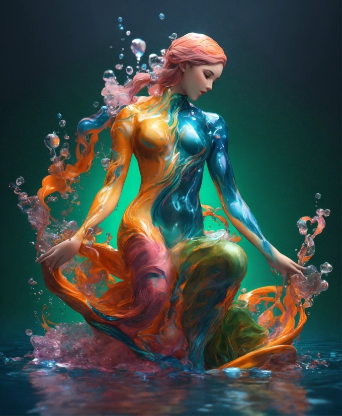 Water, Art, People In Nature, Cg Artwork, Painting, Fictional Character