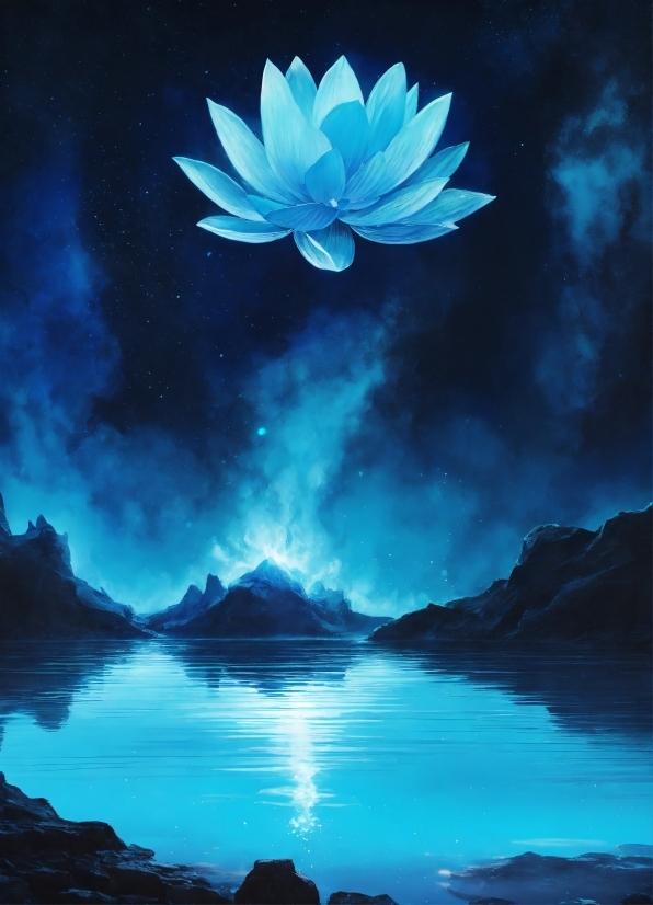 Water, Atmosphere, Blue, Liquid, Light, Flower