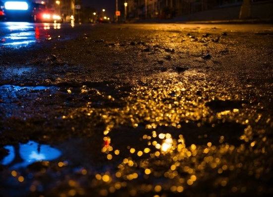 Water, Automotive Lighting, Light, Nature, Amber, Road Surface