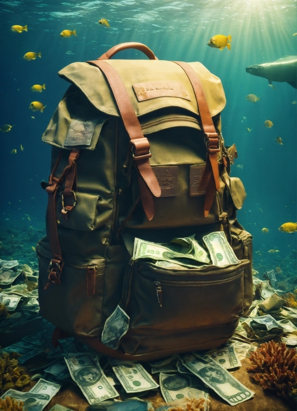 Water, Bag, Luggage And Bags, Diving Equipment, Underwater, Fish
