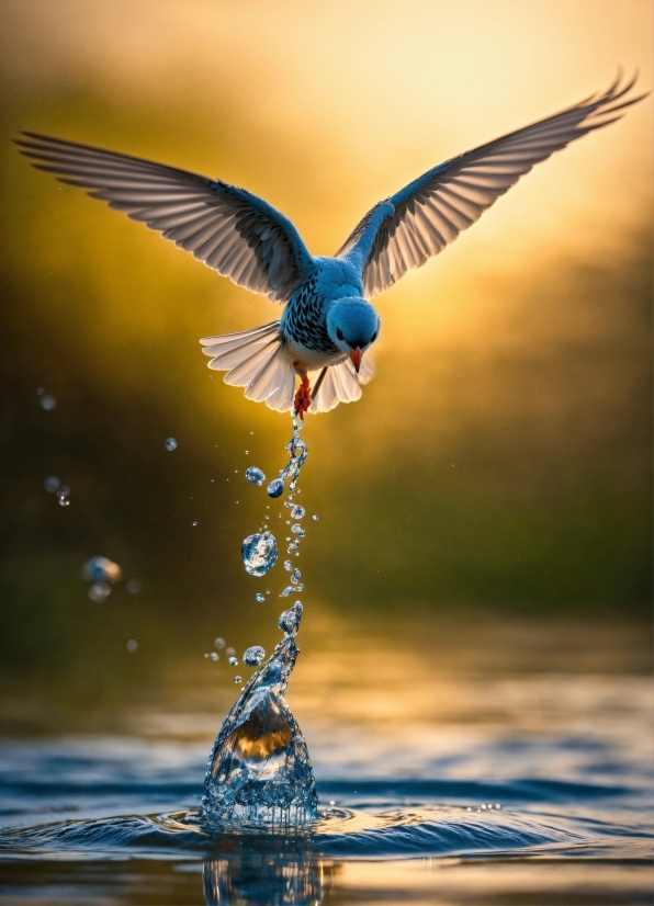 Water, Bird, Liquid, Blue, Beak, Fluid