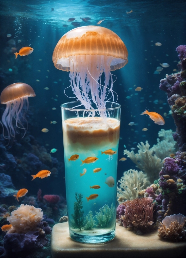 Water, Blue, Jellyfish, Marine Invertebrates, Liquid, Nature
