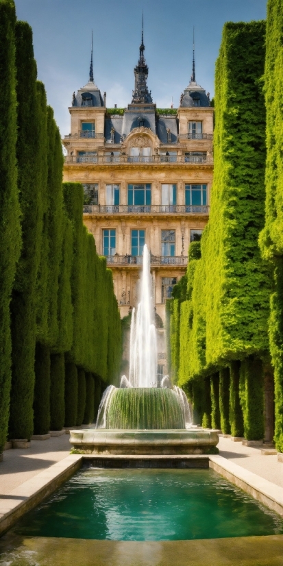 Water, Building, Photograph, Green, Plant, Sky