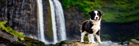 Water, Dog, Dog Breed, Carnivore, Natural Landscape, Waterfall