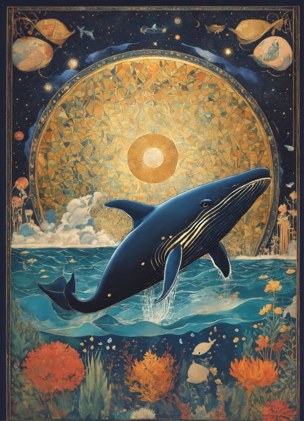 Water, Fin, Organism, Painting, Dolphin, Marine Biology