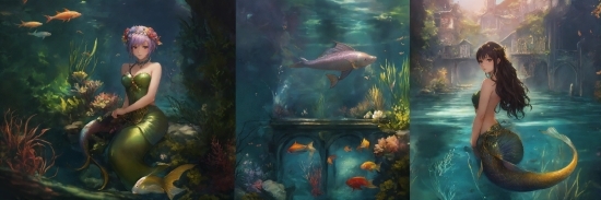 Water, Fin, Underwater, Marine Biology, Fish, Art
