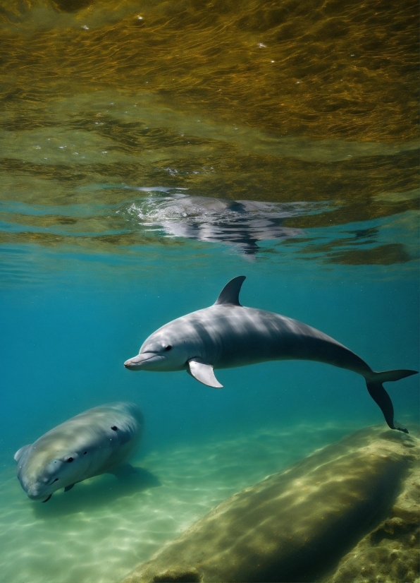 Water, Fluid, Fin, Body Of Water, Organism, Common Dolphins