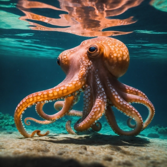 Water, Giant Pacific Octopus, Octopus, Marine Invertebrates, Vertebrate, Organism