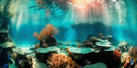 Water, Green, Azure, Underwater, Organism, Fluid