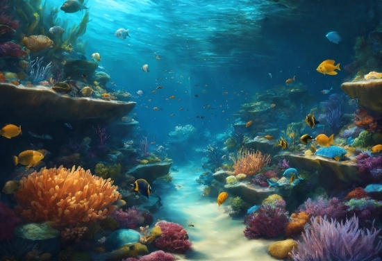 Water, Green, Blue, Underwater, Natural Environment, Organism