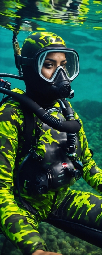 Water, Green, Underwater Diving, Fluid, Organism, Diving Regulator