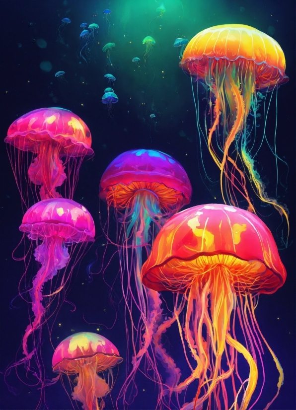 Water, Jellyfish, Bioluminescence, Marine Invertebrates, Vertebrate, Light