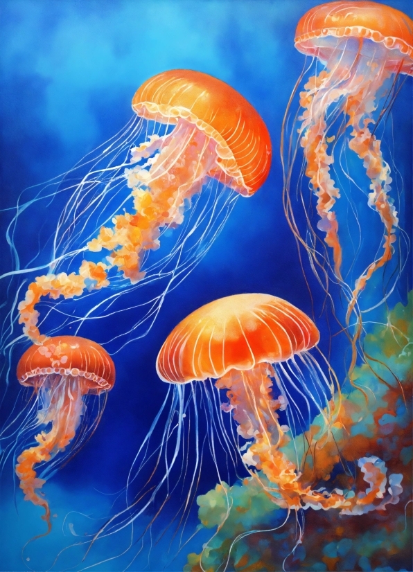 Water, Jellyfish, Marine Invertebrates, Vertebrate, Light, Blue