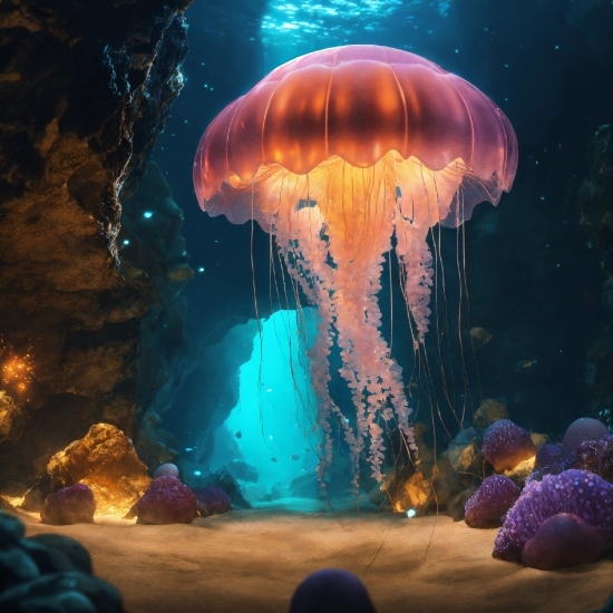 Water, Jellyfish, World, Marine Invertebrates, Light, Blue