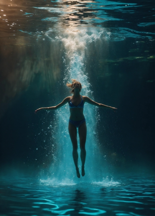 Water, Light, Azure, People In Nature, Underwater, Liquid