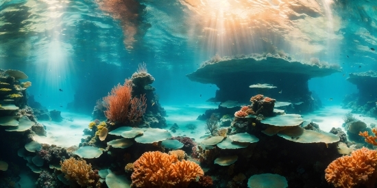 Water, Light, Green, Natural Environment, Underwater, Organism