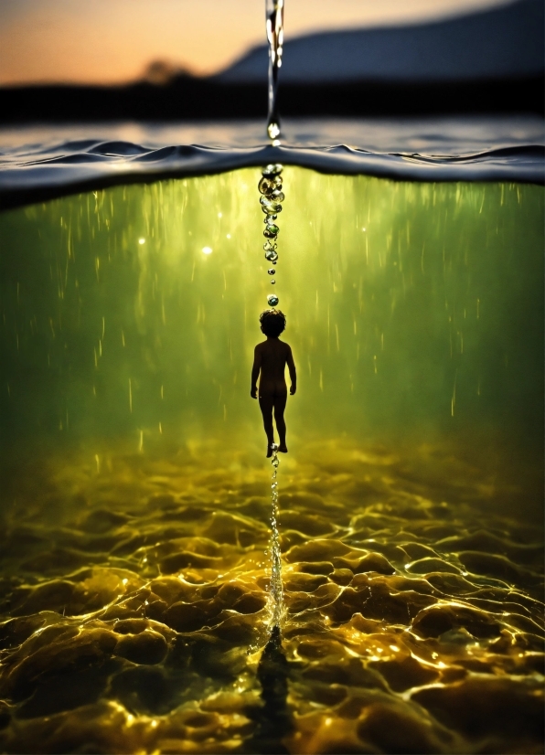Water, Light, Liquid, People In Nature, Body Of Water, Yellow
