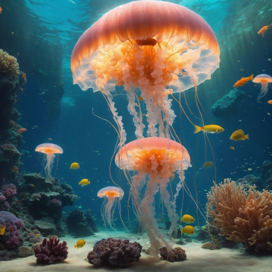Water, Light, Marine Invertebrates, Jellyfish, Natural Environment, Organism