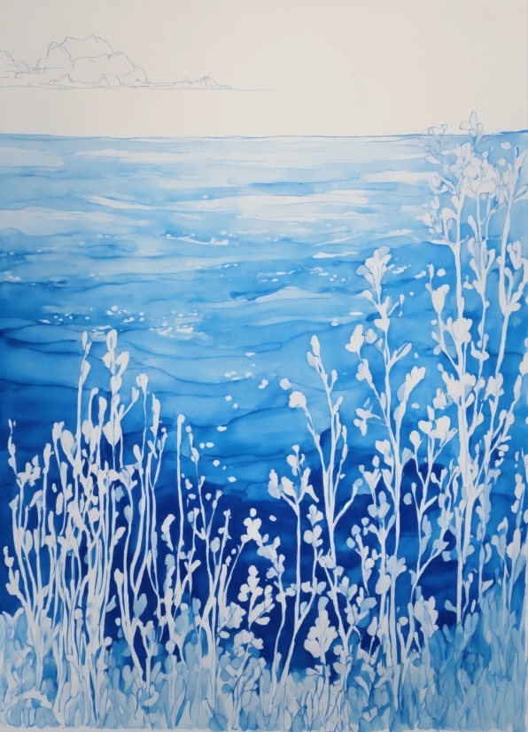 Water, Liquid, Art Paint, Blue, Nature, Azure