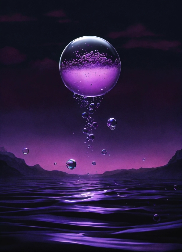 Water, Liquid, Atmosphere, Light, Purple, Sky