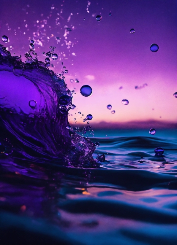 Water, Liquid, Atmosphere, Sky, Purple, Azure