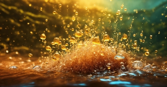 Water, Liquid, Fluid, Orange, Sunlight, Grass