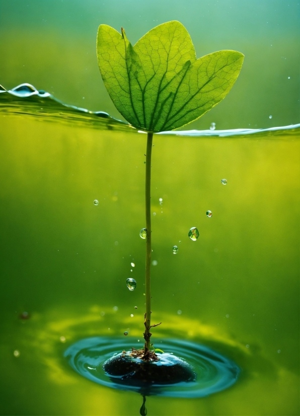 Water, Liquid, Green, Botany, Leaf, Nature