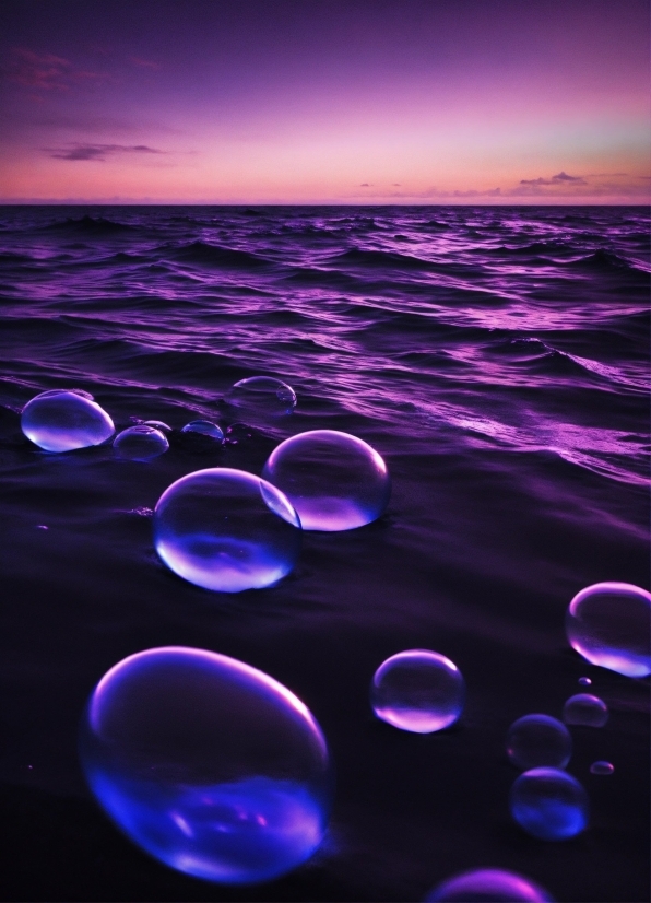 Water, Liquid, Light, Purple, Sky, Azure
