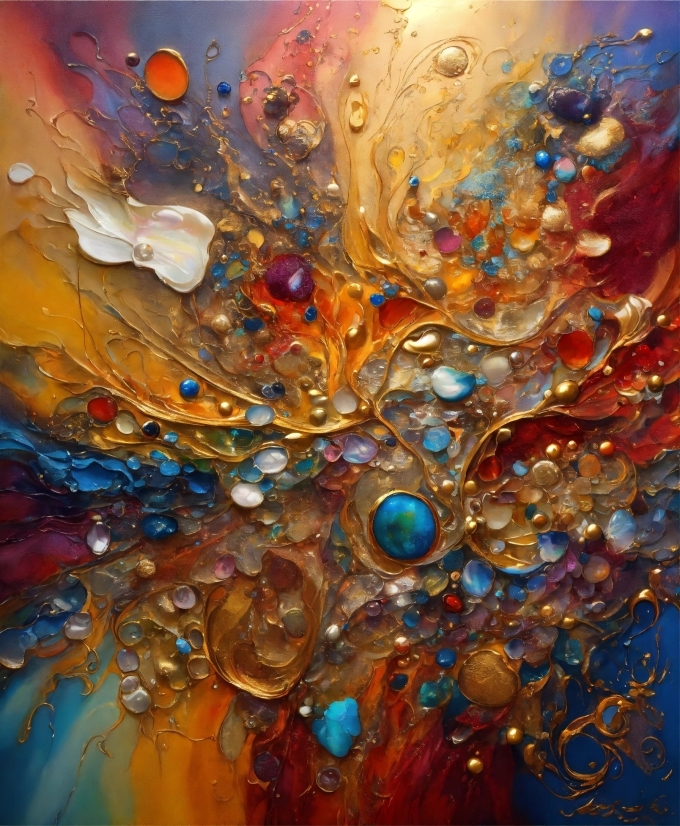 Water, Liquid, Orange, Organism, Art, Paint