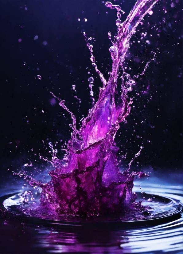 Water, Liquid, Purple, Fluid, Fountain, World