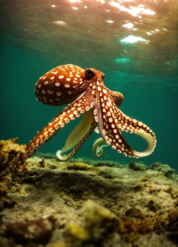 Water, Marine Invertebrates, Azure, Cephalopod, Organism, Underwater