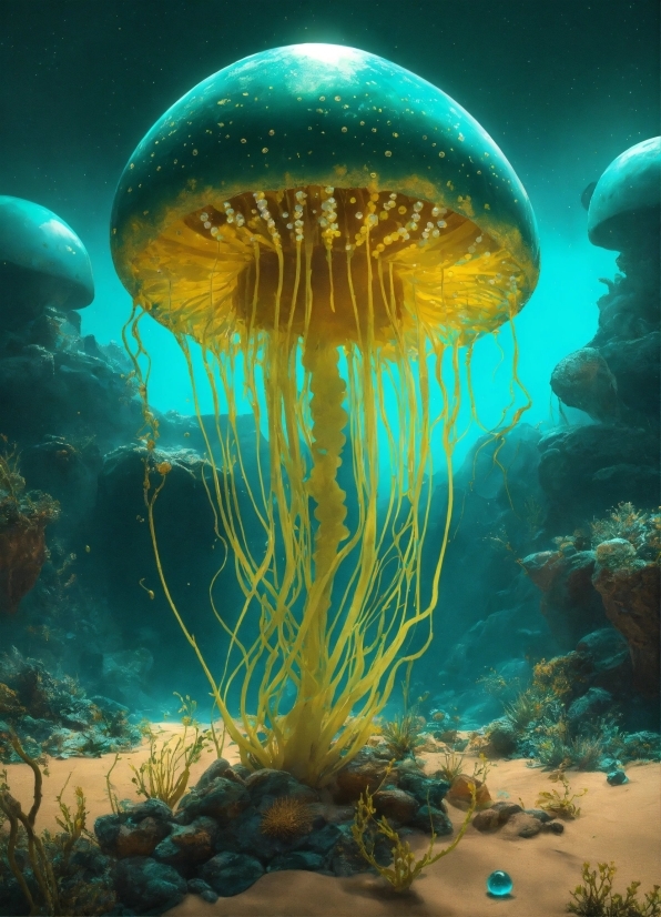 Water, Marine Invertebrates, Jellyfish, Light, Natural Environment, Underwater
