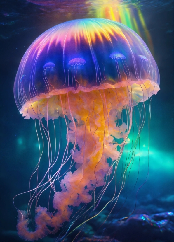 Water, Marine Invertebrates, Jellyfish, Vertebrate, Bioluminescence, Light