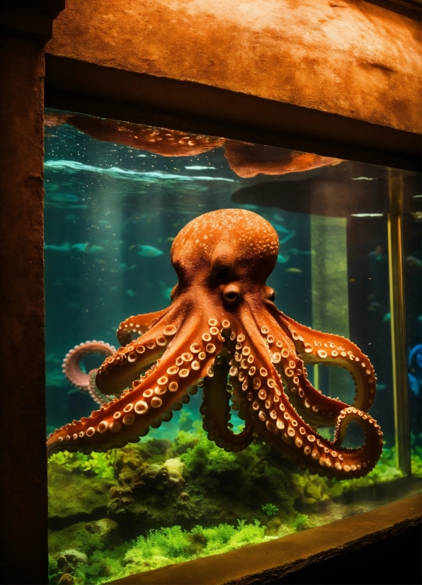 Water, Marine Invertebrates, Octopus, Giant Pacific Octopus, Lighting, Cephalopod