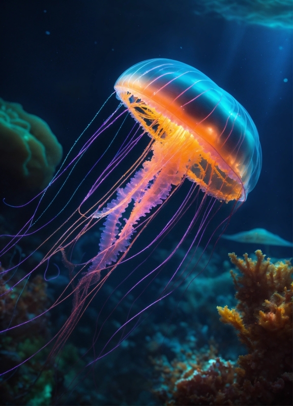 Water, Marine Invertebrates, Vertebrate, Bioluminescence, Jellyfish, Underwater