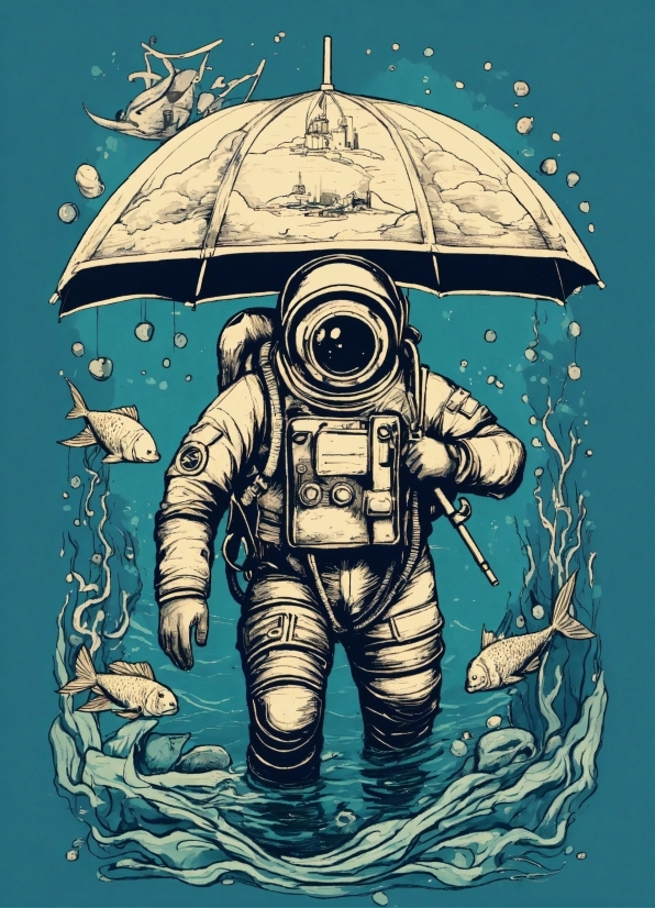 Water, Organism, Umbrella, Art, Liquid, Space