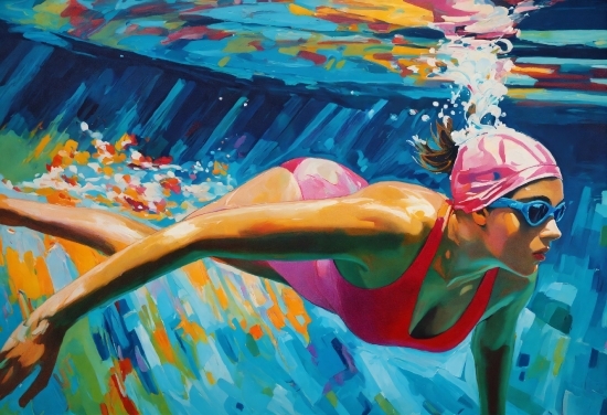 Water, Paint, Swimming Pool, Orange, Art, Painting