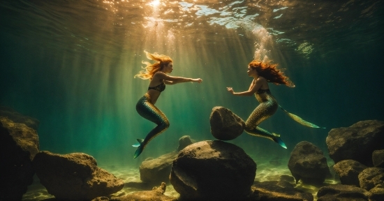 Water, People In Nature, Underwater, Organism, Sunlight, Happy