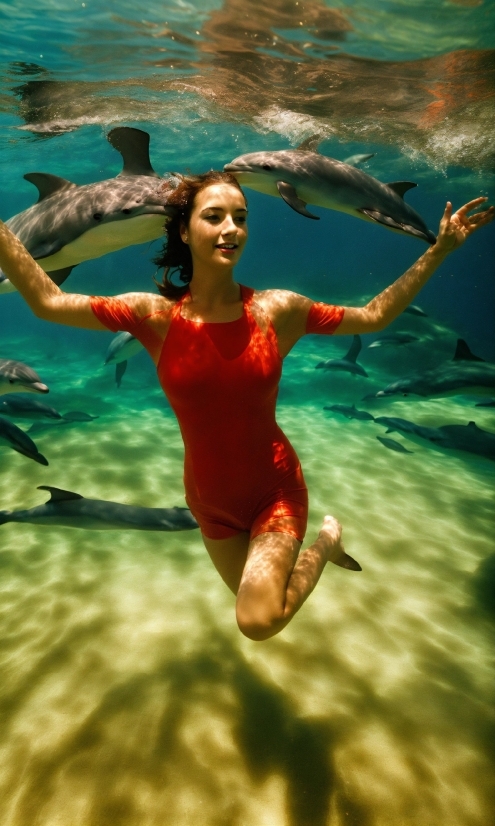 Water, People In Nature, Underwater, Smile, Swimwear, Happy