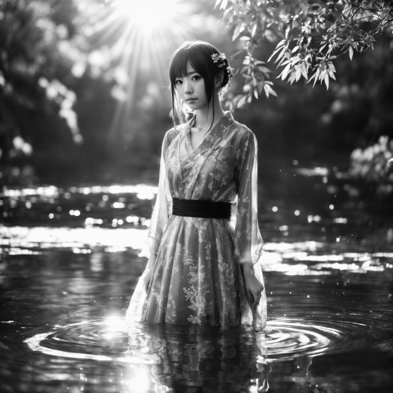 Water, Photograph, White, Dress, People In Nature, Light