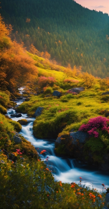 Water, Plant, Flower, Fluvial Landforms Of Streams, Natural Landscape, Leaf