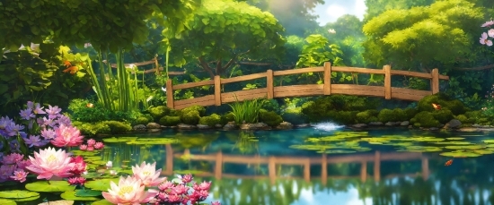 Water, Plant, Flower, Green, Natural Landscape, Leaf