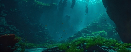 Water, Plant, Green, Underwater, Marine Biology, Algae